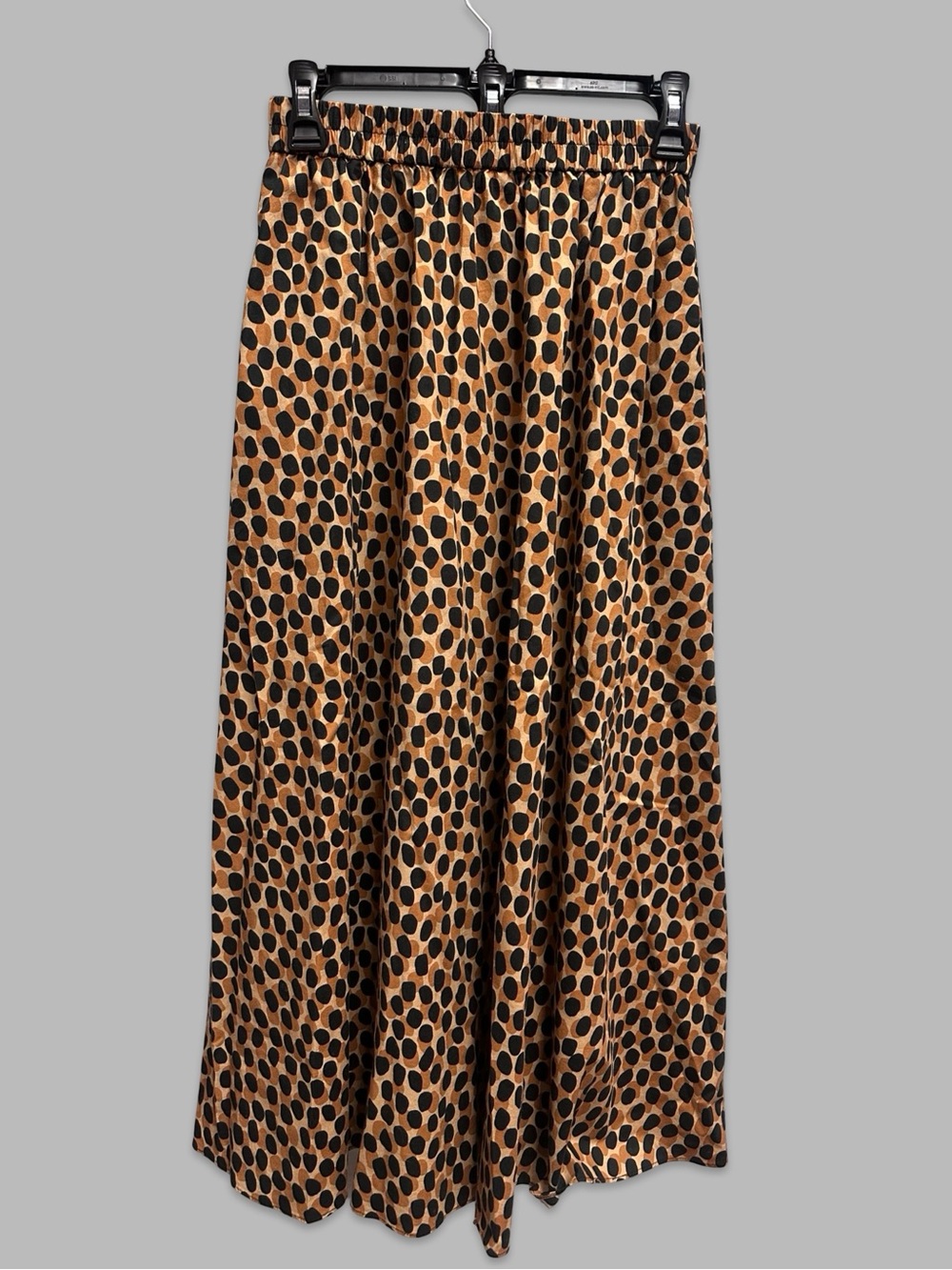 Kate Spade Dotty Leopard Cotton Poplin Midi Skirt Brown w/ Pockets Small EUC - Picture 3 of 6